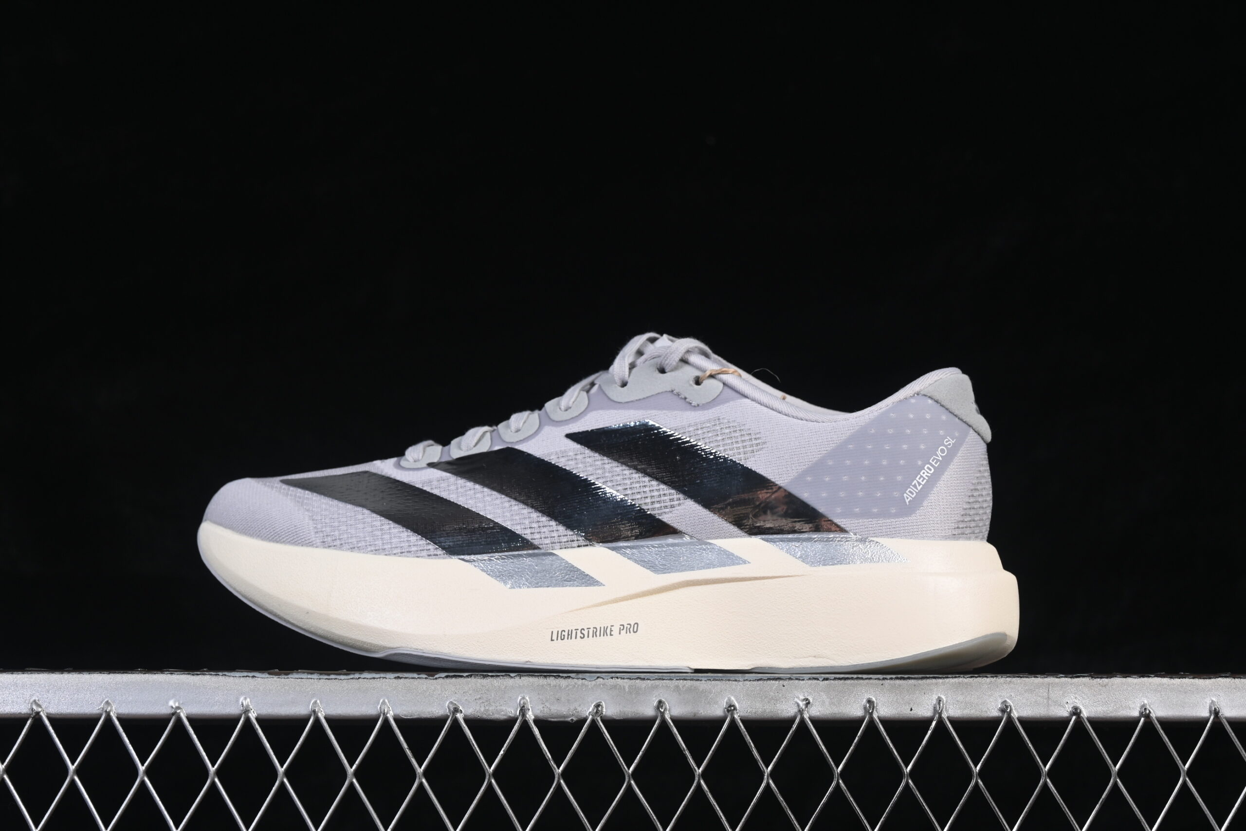 Adidas Adizero Evo SL “Metallic Stripes Grey Silver”