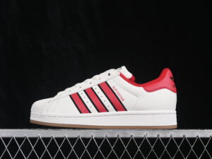 Adidas Originals Superstar II Off White Better Scarlet Black