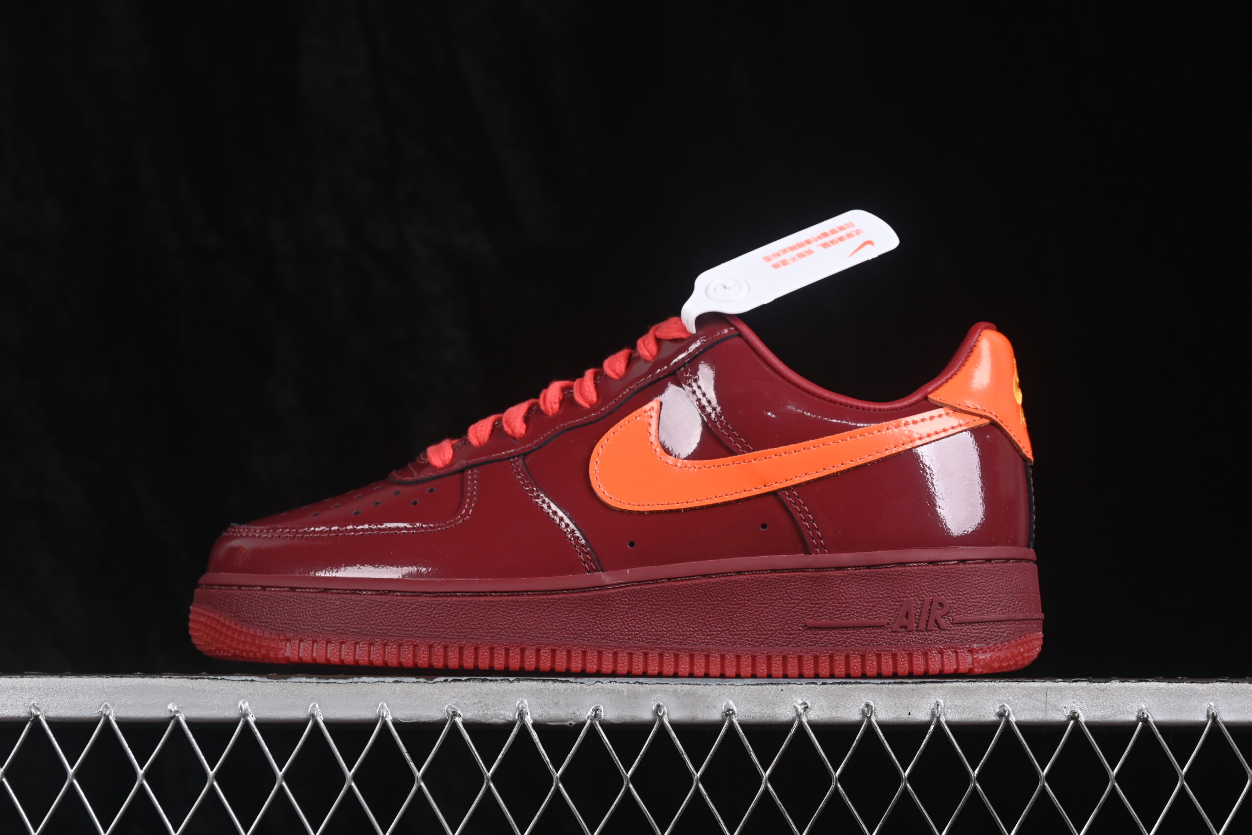 Nike Air Force 1 Low Patent Leather Dark Team Red