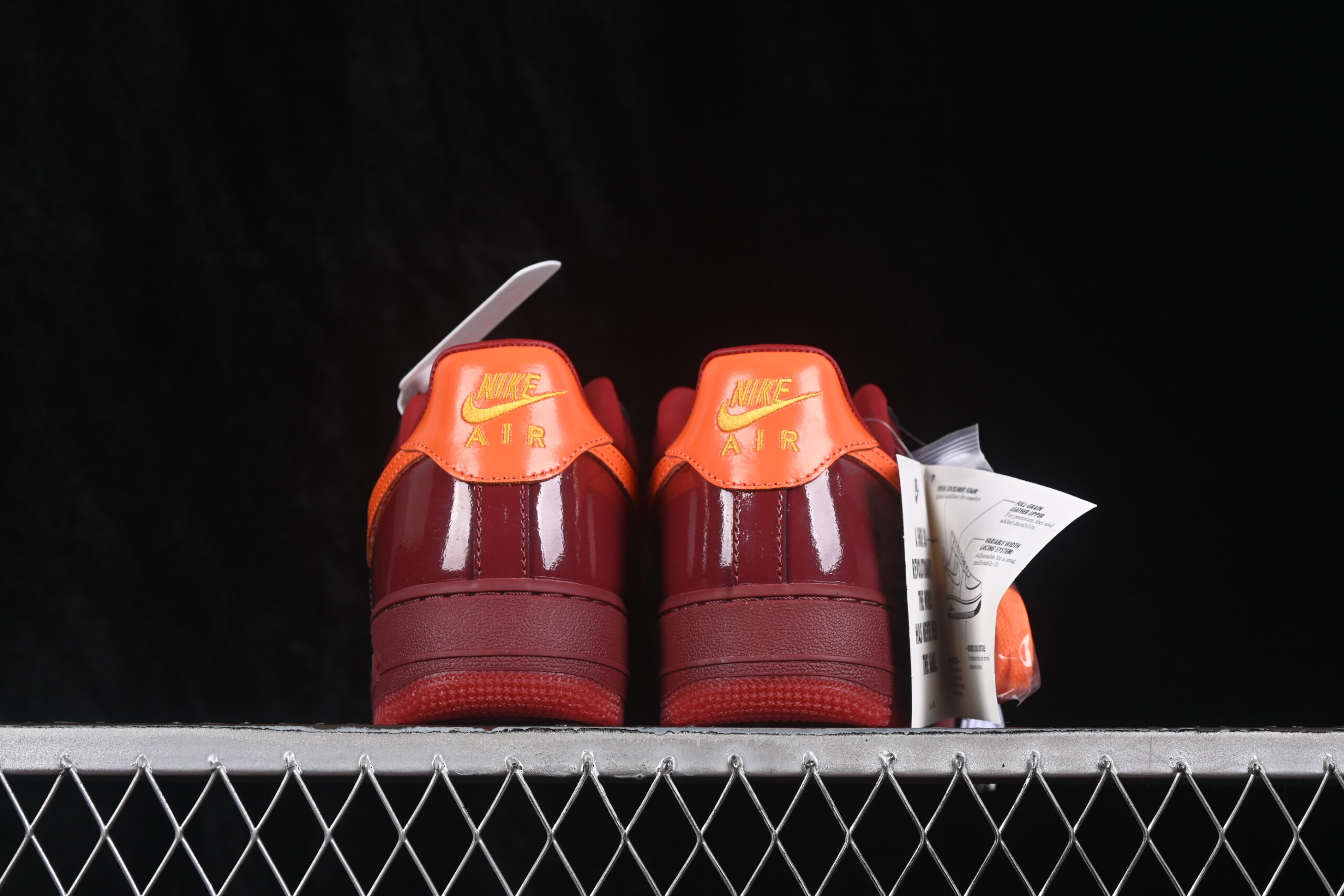 Nike Air Force 1 Low Patent Leather Dark Team Red — изображение 4