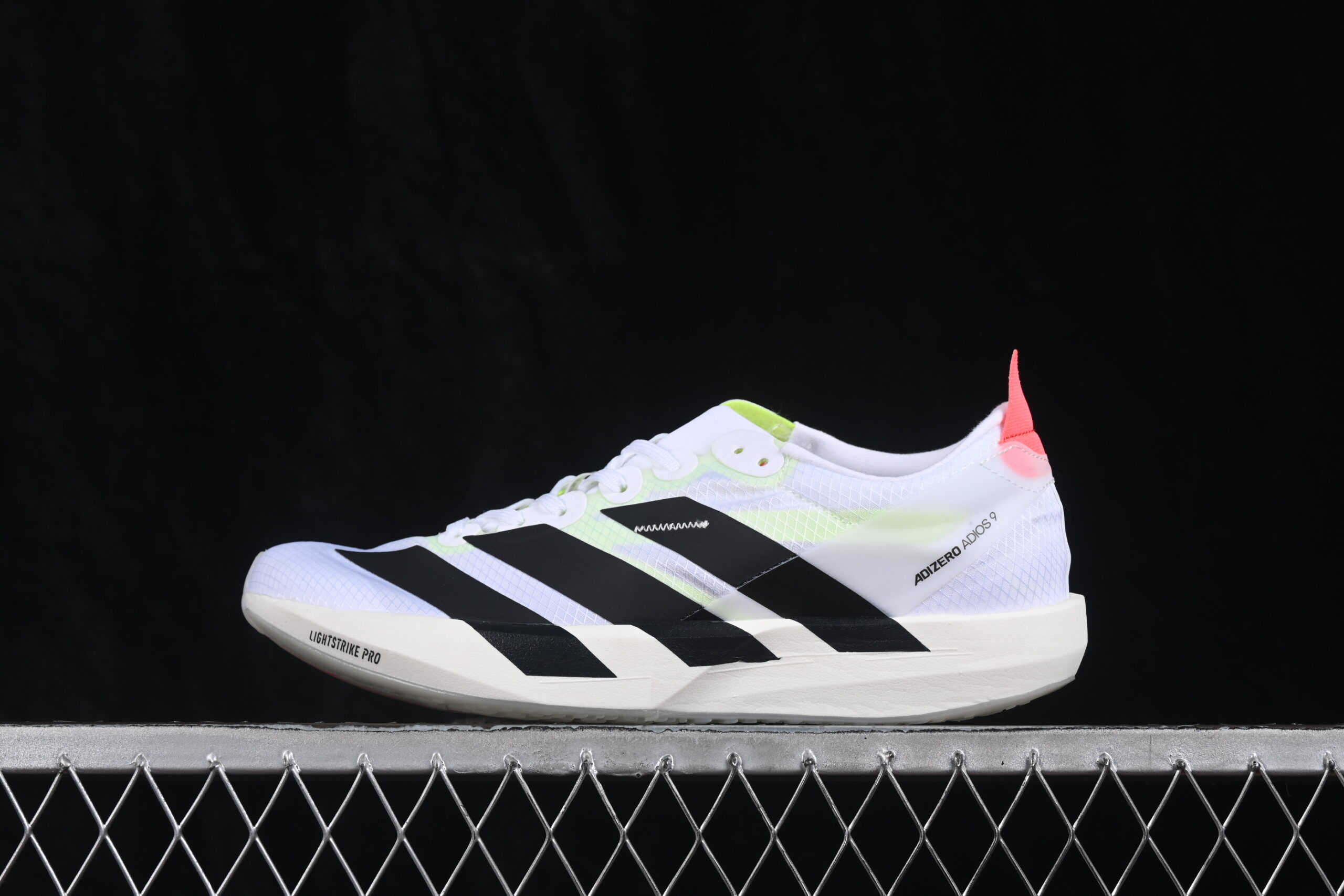 Adizero Adios 9 White Black Silver Metallic